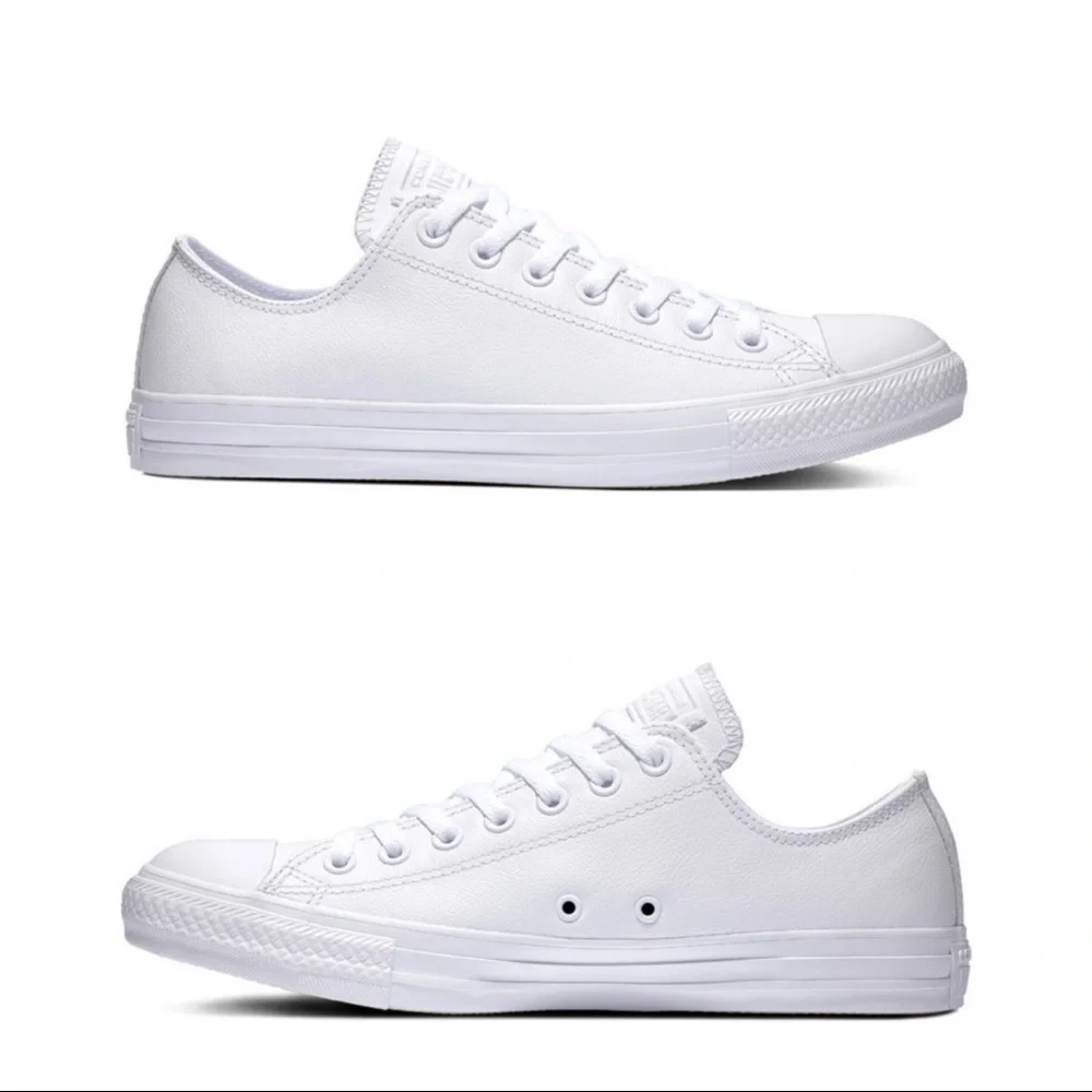 Converse Womens Chuck Taylor All Star Leather Mono Trainer | White size 6